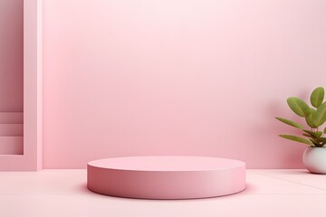 Obraz na płótnie Canvas Captivating Pink Podium