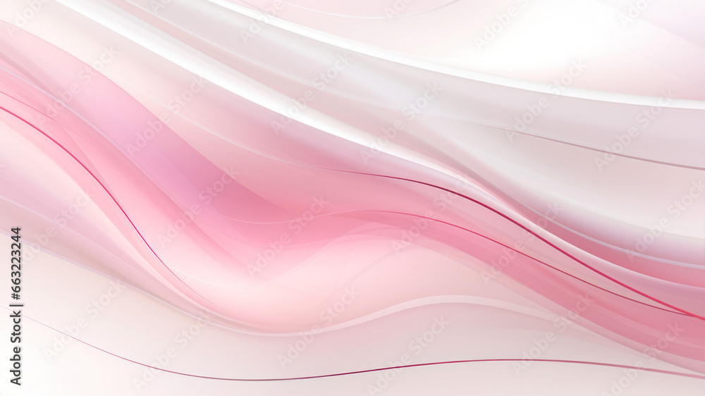 Aufkleber abstract background with smooth lines in pink and white colors for design