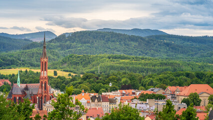 Walbrzych city from above, Poland
