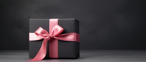 Black friday concept. black box with gift box. shopping.