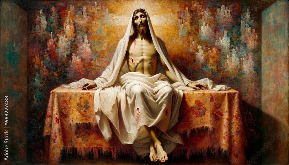 Wall mural risen glory: christ's awakening at resurrection