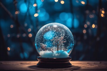 Fototapeta na wymiar Beautiful snow globe.AI Generated