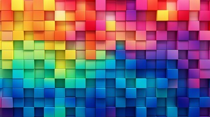 Abstract background with multicolored cubes