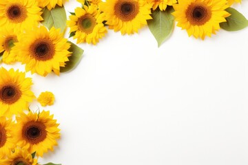 Sunflower Background with copy shape.