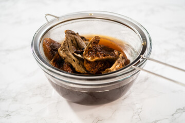 Creamy wild mushroom soup