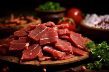 Foto op Plexiglas Sfiha fresh Arabic snack meat © bojel
