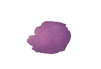 Abstract hand drawn purple brush strokes isolated on transparent background. paint elements for design, highlighting, scrapbooking. Watercolor texture with blobs, spot