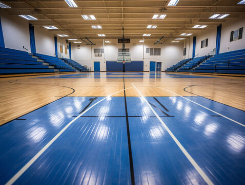 The image shows an empty basketball court, numbered 00040, with the words "02 rl" visible.