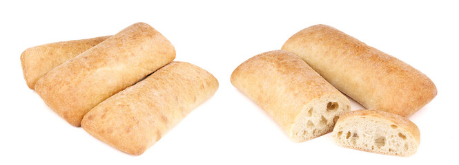 Ciabatta isolated on a white background