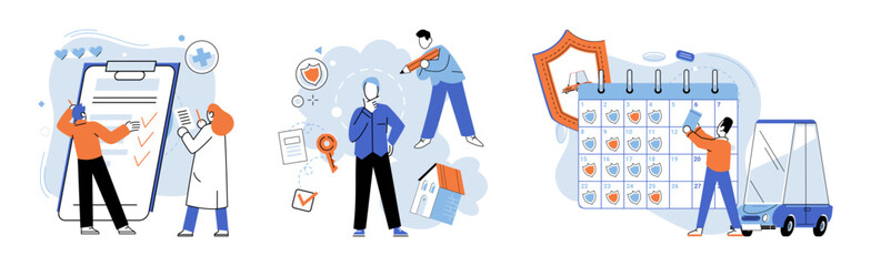 Insurance for car, property, travel, accident, life, medical. Covers home insurance, providing shelter from financial storms Care about family life involves securing stable financial future Medical