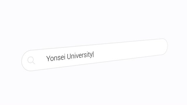 Typing Yonsei University on the Search Engine