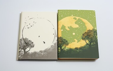 Fototapeta na wymiar Eco Notebook Recycled Paper Design