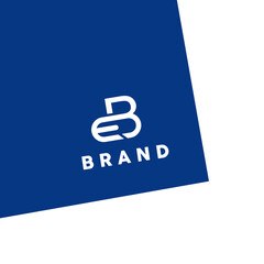 The vector is a monogram of the letter B and E.