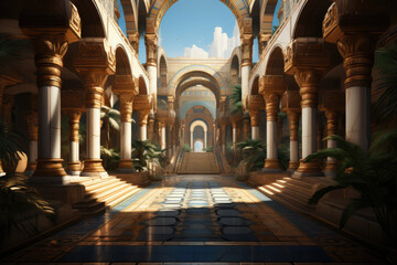 Elegant Splendor: Opulent Palace in Ancient Egypt