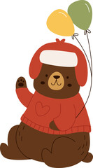 Bear With Balloons