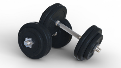 Dumbbells on transparent background