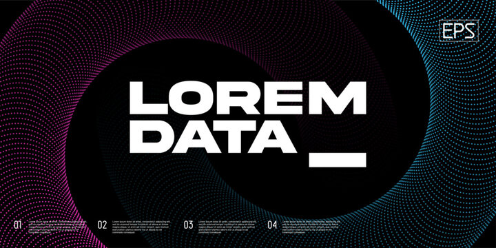 Abstract backgorund with dotten wavy shape. Vector background.
