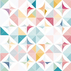Fototapeta premium Pattern of flowers, leaves, confetti, rope, designs, hearts, geometry