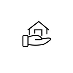 Fototapeta na wymiar House or Real estate icon , Containing house, key, buy, sell, loan, smart home, building icons vector