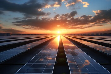 Solar panels in aerial view. Eco-technology of solar power plants in solar power plants. alternative electricity source - concept of sustainable resources