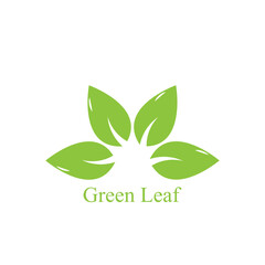 Logos of green leaf ecology nature element vector