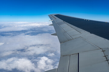 Fototapeta premium a window side seat in a airplane Skyview