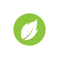 Logos of green leaf ecology nature element vector