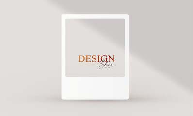 3D realistic product display design template. White scene with podium and social media frame. Elegant vector platform. Stage for showcase. Empty room.