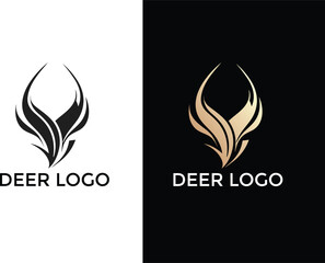 Luxury dear head logo design 