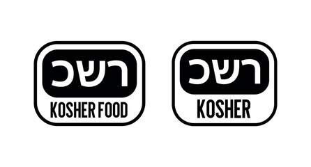 Kosher Certified symbols. International symbols of kosher food. Packaging concept.