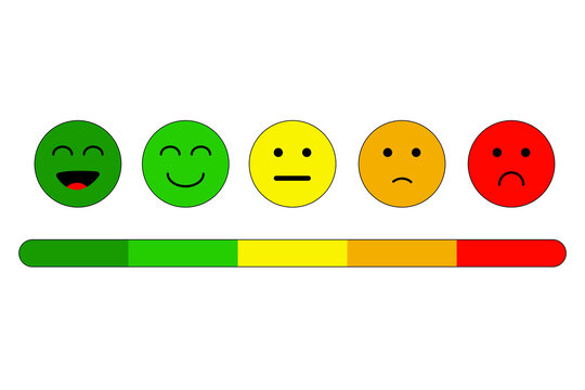 Mood emoticons set of vector mood rating icons.
Set of vector icons, sad and joyful