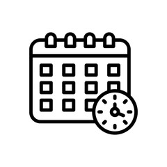 SEO Scheduling icon in vector. Illustration