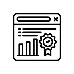 Ranking Site icon in vector. Illustration