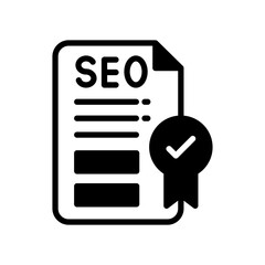 SEO Certificate icon in vector. Illustration