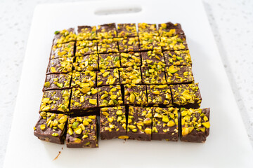 Chocolate pistachio fudge