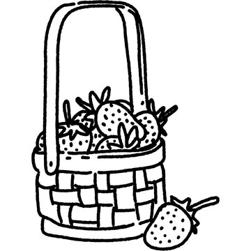 recommend clip art: Outline of strawberries in basket. harvest basket. fruit fiesta basket. vegtable basket. fruitful delights. veggie medley. organic bliss basket. ripe and ready.