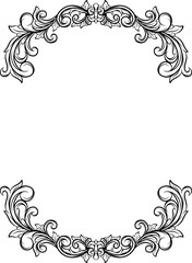 Ornament Border Frame Simple Vintage