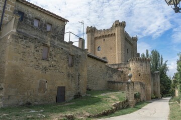 Huge stone castle in Cuzcurrita del rio tiron.