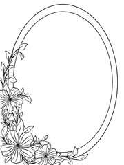 Floral Wedding invitation corder frame 