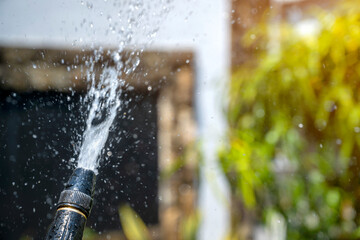 Closeup view of water sprayer