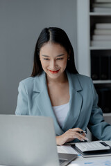 Businessmen work with private start-up companies, marketing department employees work to plan marketing, organize promotions, sell products and services of the company. Marketing planning concepts.