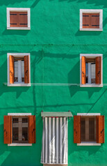 Bunte Häuser auf der Insel Burano, Venedig
