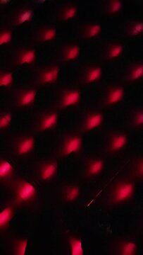 greeting to the sun colourful solar panel illuminated at night located at Zadar, Croatia