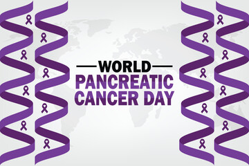 World Pancreatic Cancer Day. Vector Illustration. Suitable for greeting card, poster and banner.