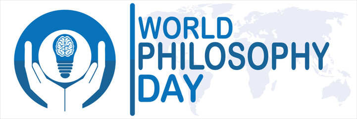 World Philosophy Day Vector illustration. Holiday concept. Template for background, banner, card, poster with text inscription. 