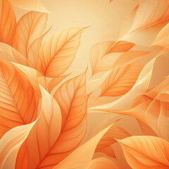 abstract background with silky orange color autumn leaves, shapes and movement, autumn celebration, concept graphic resources, generative ai