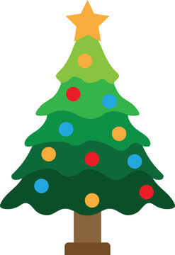decorated Christmas tree vector image