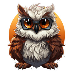 Owl T-shirt Design  Illustration, Generative Ai