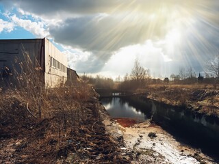 Fototapeta premium neglected industrial landscape
