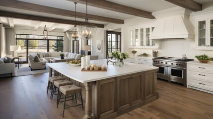 A new luxury homes traditional kitchen features